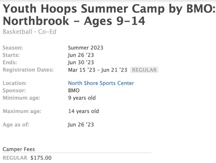 NSSportsCenter's tweet photo. Don't miss your chance to be a part of this legendary experience!

Main Registration Page: https://t.co/79WVQ167jn

Northbrook Ages 5-8: https://t.co/1jg2NrnDSq

Northbrook Ages 9-14: https://t.co/Nded6OldgN https://t.co/bP4ULgiuVb