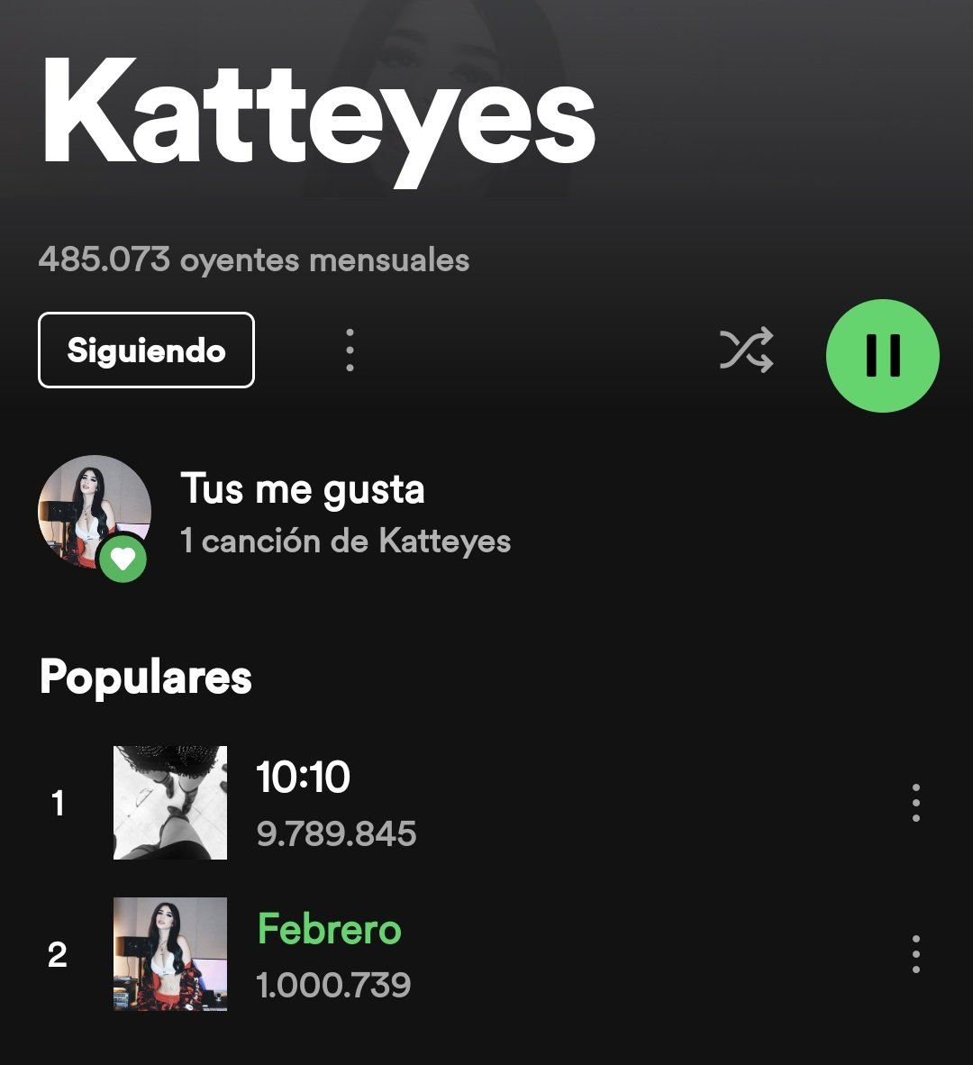 katteyesnewsss's tweet photo. Febrero llegó a 1M de reproducciones en Spotify!! 💘
Felicidades @laojosdegata https://t.co/UbwZ0dP1b7