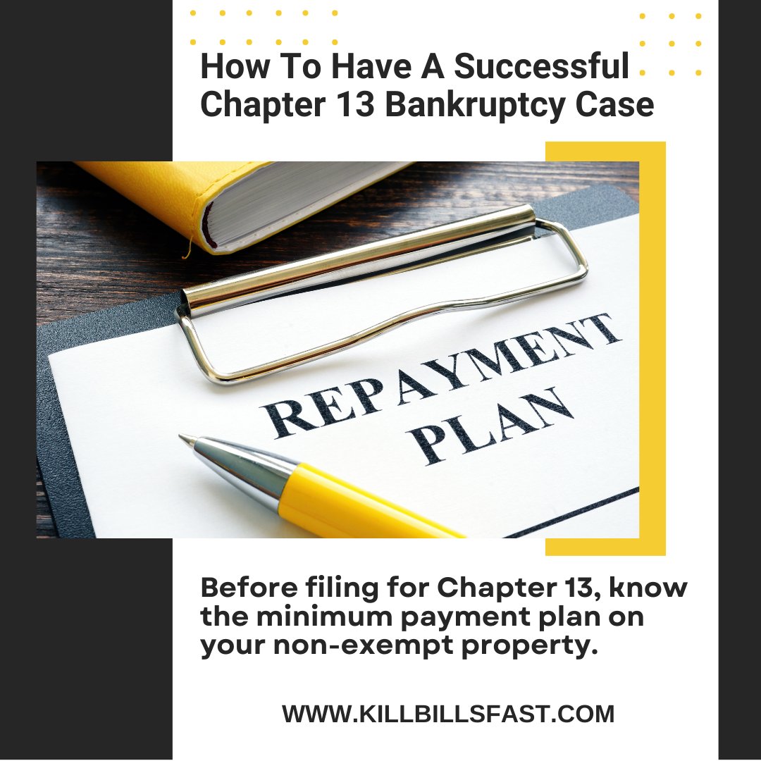killbillsfast's tweet image. 🚨 Attention all! If you're considering Chapter 13 bankruptcy, know your non-exempt property's minimum payment plan before filing. Speak to us at Kill Bills Fast for more bankruptcy help. 💼💸💡 #Chapter7Bankruptcy  rfr.bz/t5lzbac
