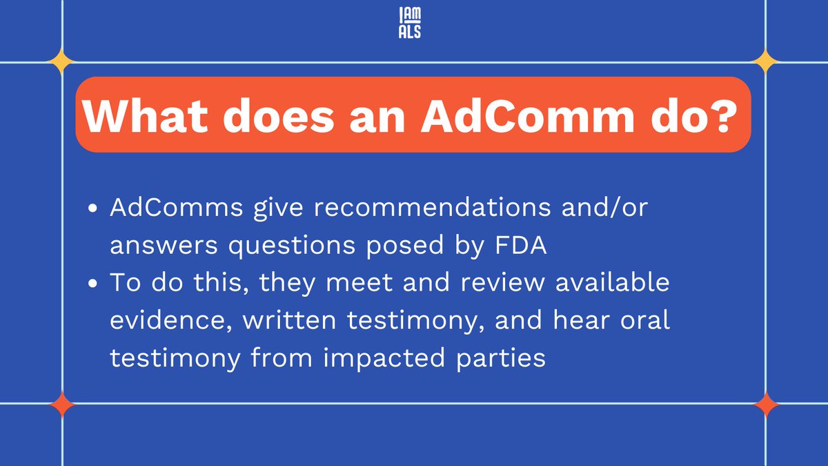iamalsorg's tweet image. Now that you know what an AdComm is, let’s get down to brass tax. What does an AdComm do, and why is it important for #Tofersen?