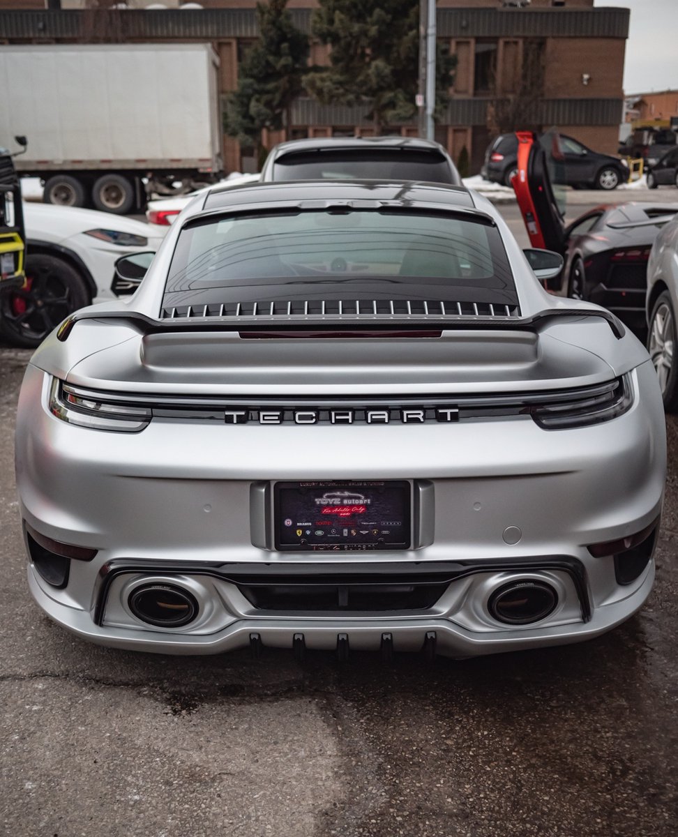 Porsche 911 Turbo upgraded with the @techart kit 🏁⁠
⁠
#porsche #techart #911turbo #greyporsche #techartporsche #germanengineering #spoiler #mechatronic #diagnostics