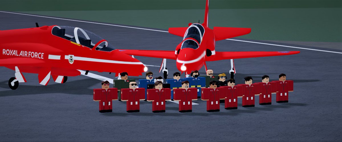 Virtual Roblox Red Arrows tweet media