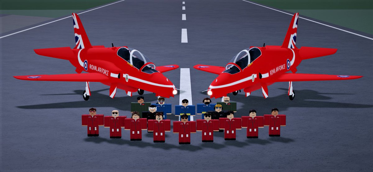 Virtual Roblox Red Arrows tweet media