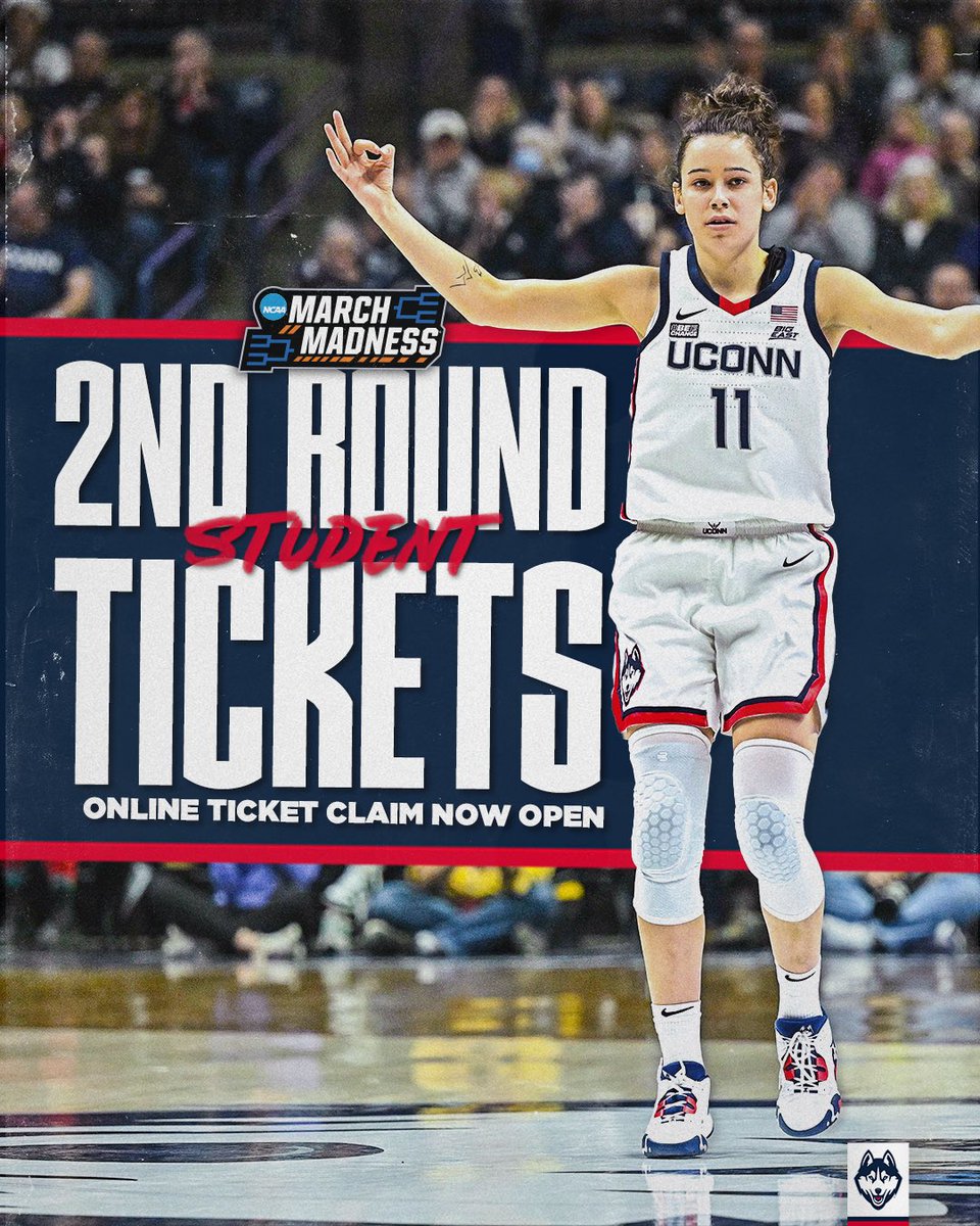 UConnStudents's tweet photo. 🚨MONDAY’S TICKET CLAIM IS LIVE🚨

🎟️Claim your tickets through the ticket claim link in our bio!

#UConnStudents https://t.co/tNiq30fQo9
