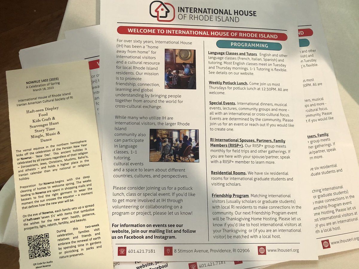 AnderBois's tweet photo. Thank you to the Iranian American Cultural Society of RI for inviting me to today’s Nowruz celebration at the International House https://t.co/HBdKNPluDq