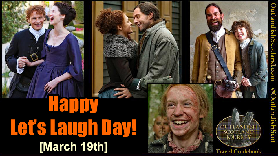 Happy #Outlander Lets Laugh Day! This, the first of two #LetsLaughDay posts, features: @SamHeughan @caitrionambalfe @SkeltonSophie @RikRankin #DuncanLacroix #Murtagh @romannberrux @JohnBell