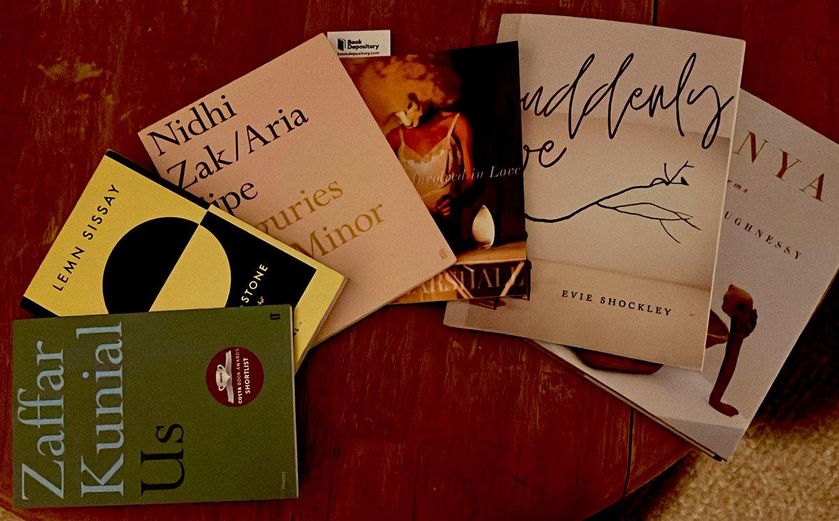 cloudscholar's tweet image. @ZaffarKunial @lemnsissay @seminewblack @AriaEipe @brendashaughnes @mayaamarshall 

If you’re counting, I’m almost halfway to thirty collections for my #springread on 1st April, with two more on the way.

As always, recommendations are welcome as is any company for the marathon.