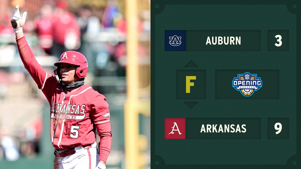 RazorbackBSB's tweet photo. HOGS WIN! THAT'S A SERIES W! https://t.co/wi8VnNKHDa