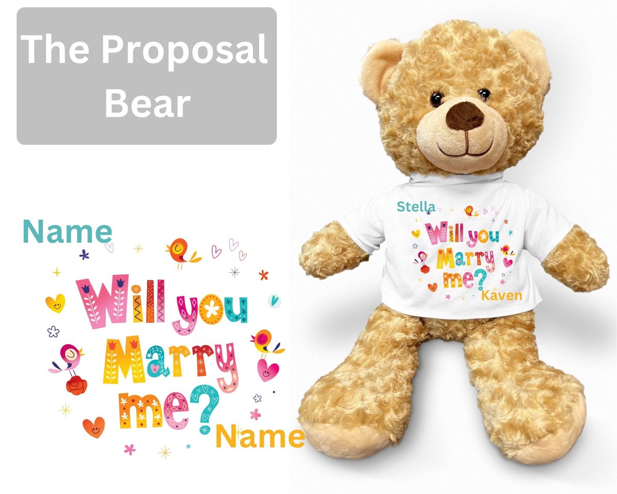 PassmoresPantry's tweet image. Will You Marry Me Teddy Bear
etsy.me/401nBmW
#uniqueproposal #willyoumarryme #marryme #weddingproposal #surpriseproposal #popthequestion #propose #customproposal #engagement