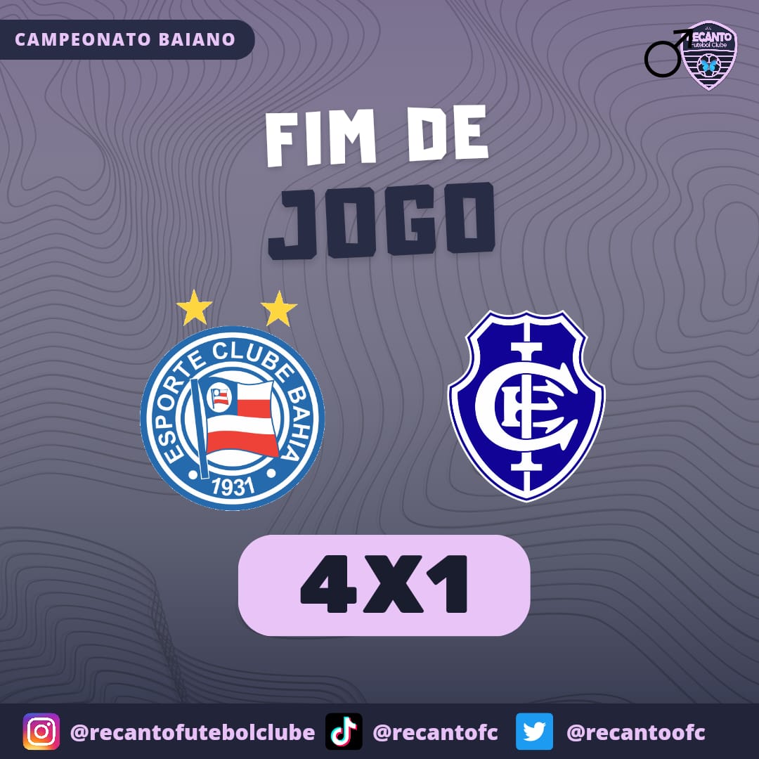 recantoofc's tweet photo. RUMO AO 50° 🏆
Depois de perder o jogo de ida, por 1a0, no Elias Ribeiro. No jogo da volta, diante de 20 mil torcedores, o Bahia aplica goleada no Itabuna por 4x1, e é finalista do Baianão. O Adversário do Esquadrão sairá amanhã, entre Jacuipense e Juazeirense.
#BBMP #OMUNDO https://t.co/cWqAIU2D8Z