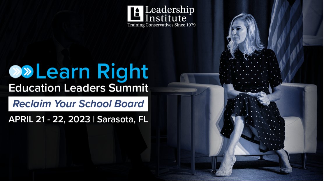 Just about a month away & I am so excited! 

300+ conservative school board members, candidates & leading grassroots education activists from over 25 states will gather at @LeadershipInst's #LearnRight Summit in Sarasota, FL!  

They will hear & learn from truly bold, bright &