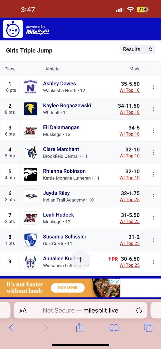 BCJumps's tweet photo. Great day for the jumpers at the PRO invite! Frank with a PR in LJ, Derek finished 5th in TJ with a PR (and Andrew just missed the cut), and Clare finished 4th in TJ. Nice work! https://t.co/qKR9JwYCyK