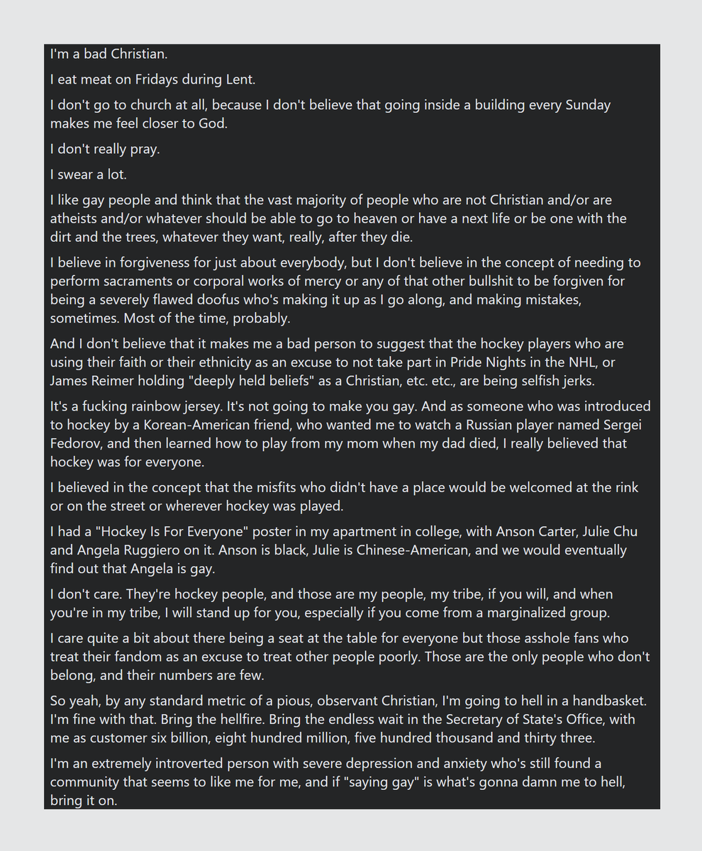 georgemalik's tweet image. You have to do you. You should stand up for what you believe in.

If you feel that you need to speak out about what you believe, you have to accept that, with expression, come consequences for your free speech. 

I'm saying my piece, I'm checking on the aunt, and I'm taking a nap