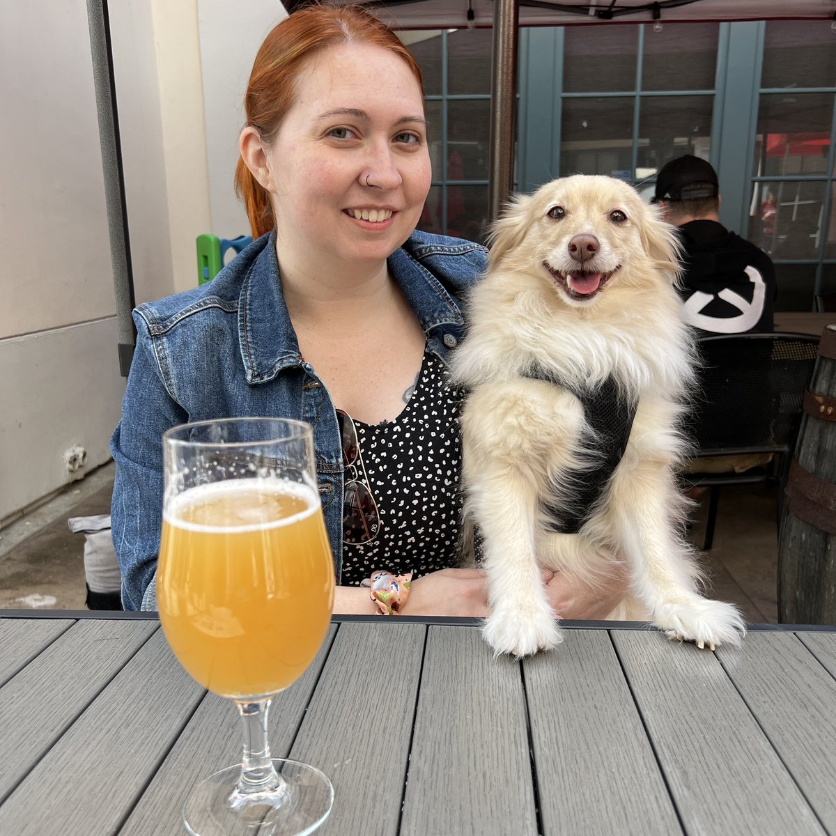 Chill Saturday vibes with @Skylatron and Barley 🍻🐶🌞