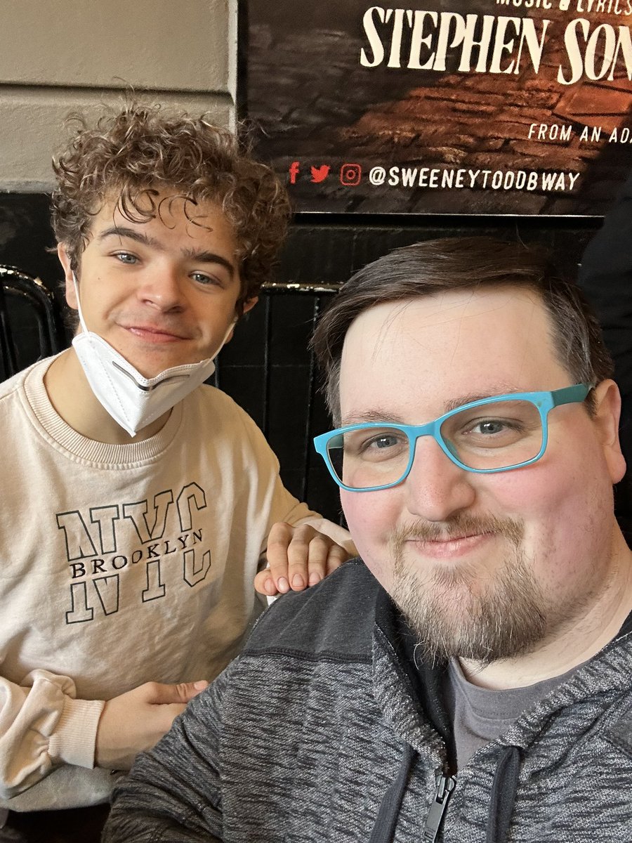 CapnAxe's tweet photo. I got to meet @jordanfisher and @GatenM123. Unfortunately Annaleigh Ashford and Jonathan Christopher didn't do stage door, but they were both incredible! I want to see it again! @SweeneyToddBway https://t.co/6G3hEBtUCX