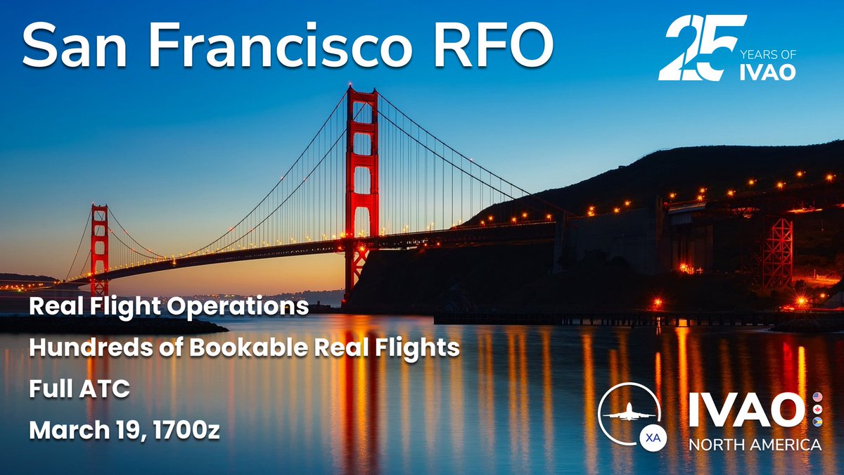 SkyflyerAvia's tweet photo. Rendez-vous dimanche 19 mars à 20h30 heure française sur Twitch pour fêter les 25 ans d'IVAO.
San Francisco➡️Portland
#twitch #TwitchNews #twitchfr #twitchstreaming #twitchtv #twitchaffiliate #TwitchStreamers #ifr #xplane #xplane12 #IVAO #ivao #ivao_experience #ivaofrance #ivao https://t.co/GaUXjpzYQP