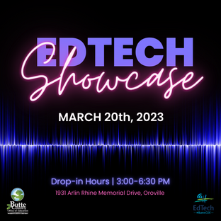 What will you find at the Educational Technology Showcase?

We can’t wait to see you this Monday, 3/20 from 3:00-6:30 PM. Drop in as your schedule allows, and stay as long as you’d like! 

Register here: reg.gosignmeup.com/reg/event_page… 

#ButteCOE