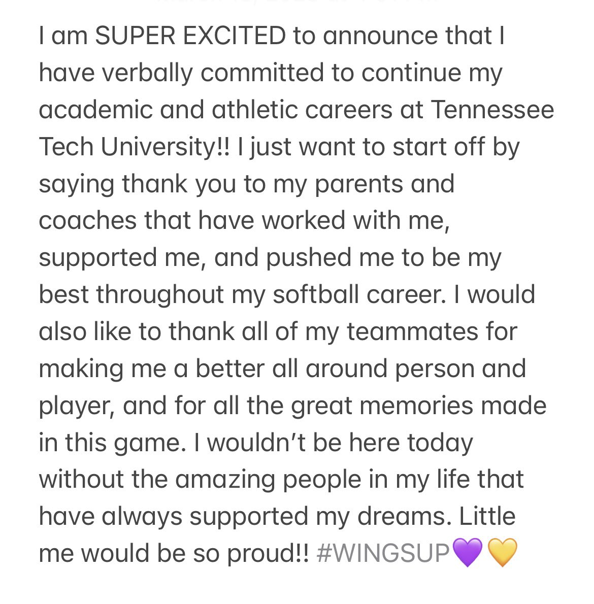 LaineyFitz1's tweet image. SUPER EXCITED for the next chapter in my life!! Thank you to this amazing coaching staff for believing in me. #wingsup 💜💛 @daniellepenner @MarcKKendrick @coachsamr