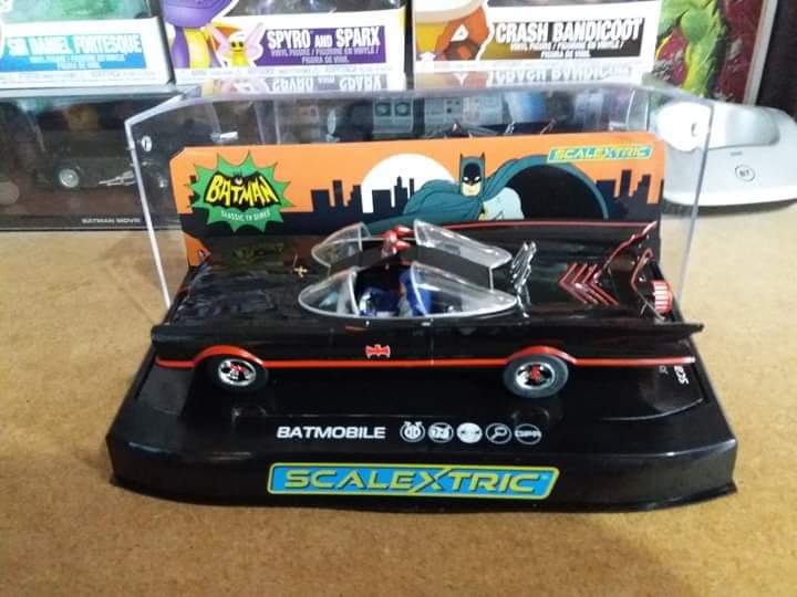 ChrisHart_AVFC's tweet photo. I can't believe I found this in a game shop batmobile @Scalextric car https://t.co/xHcAx1hG0a
