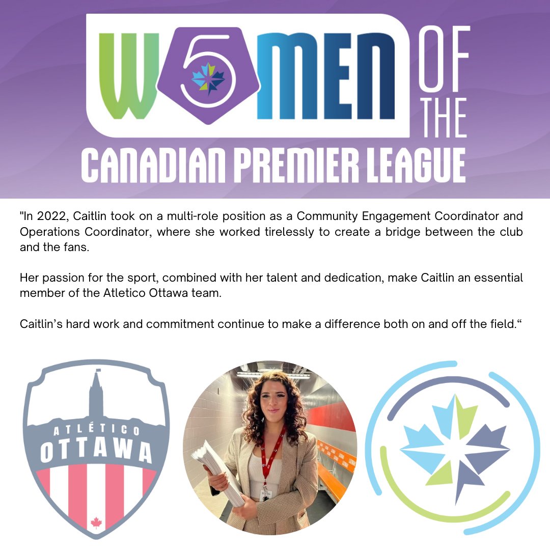 atletiOttawa's tweet photo. Proud to have Caitlin representing #WomenOfTheCanPL and the Atleti Family 👏🔴⚪️

🔗 Read More: https://t.co/jHCWjWxfTR

#ForOttawa | #Pourottawa https://t.co/UaRRYaEqg8
