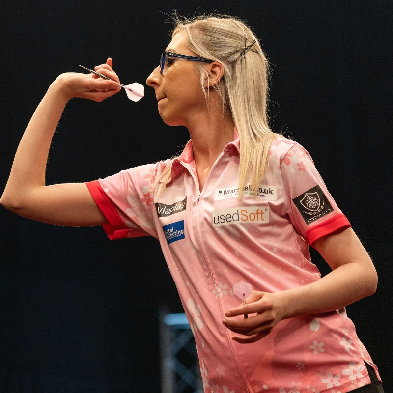 OfficialPDC's tweet photo. Fallon Sherrock created another slice of darting history in Hildesheim on Saturday, after becoming the first woman to hit a nine-dart finish in a PDC event.