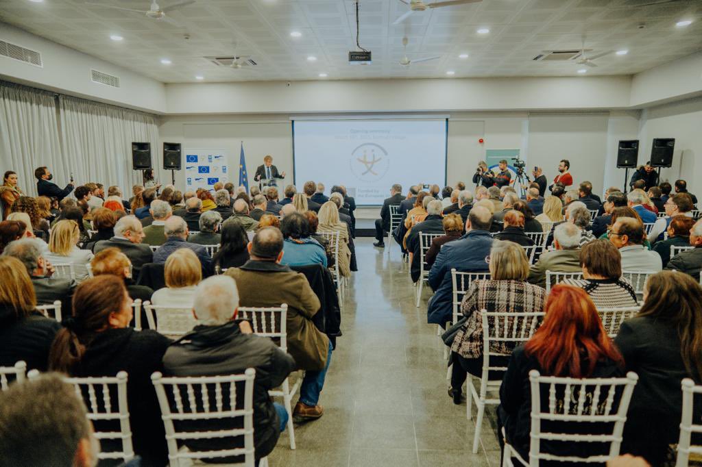 EU_MarioNava's tweet photo. Today, we opened the EU 🇪🇺 funded Kormakitis Centre for Cooperation: a milestone for the future of Cyprus. An infrastructure for 🕊️, for cooperation among communities, for education and training, for culture and sport, for the future of the Maronite community and of us all. https://t.co/VEdHHVFOwP
