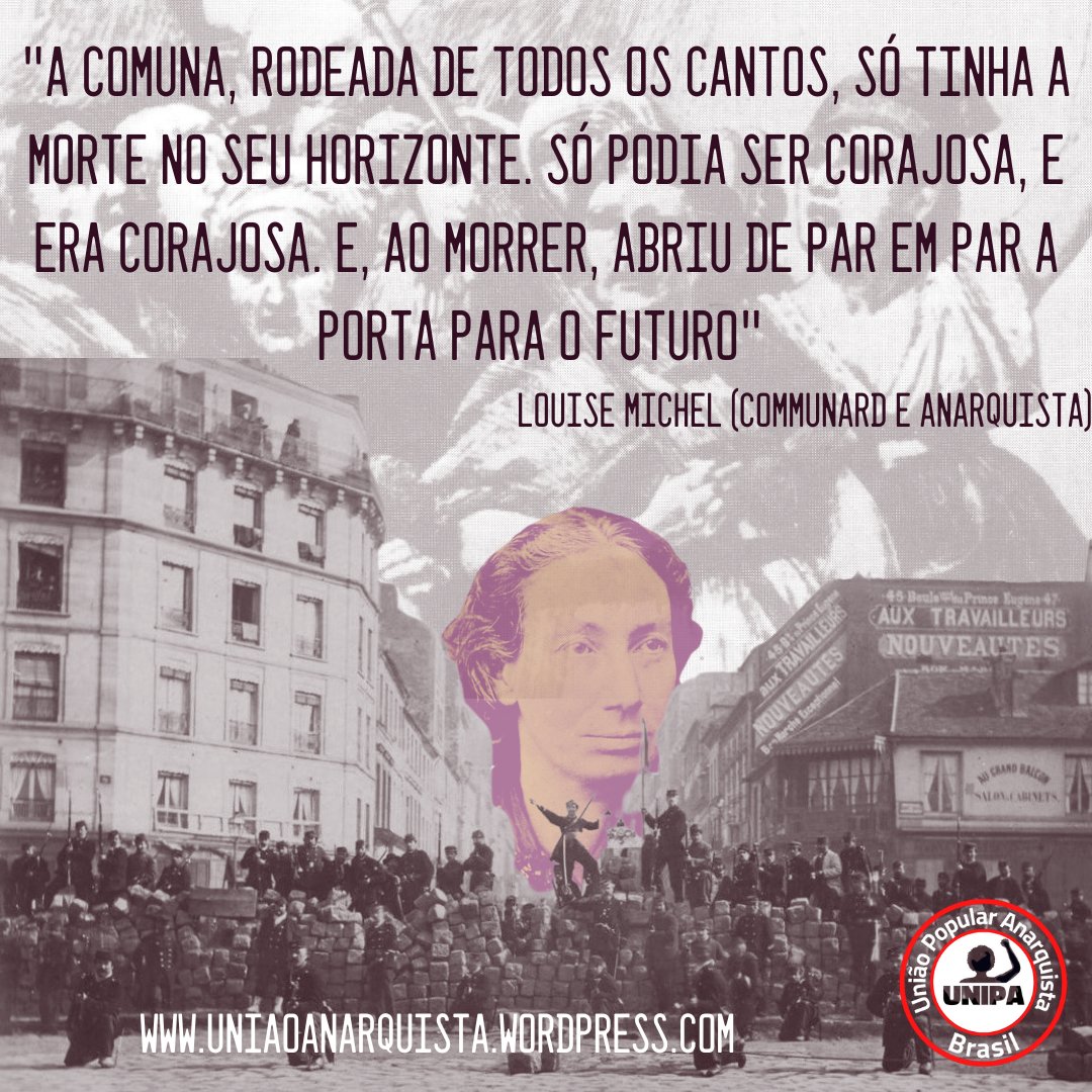 #Bakunin: "Sou um partidário da Comuna de Paris, (...) porque em
grande parte porque foi uma negação audaz, bem pronunciada,
do Estado."

Leio o artigo: Uma Teoria do Anti-Estado. A Comuna de Paris e a Organização Política Socialista. No link
uniaoanarquista.wordpress.com/publicacoes/re…

#commune1871