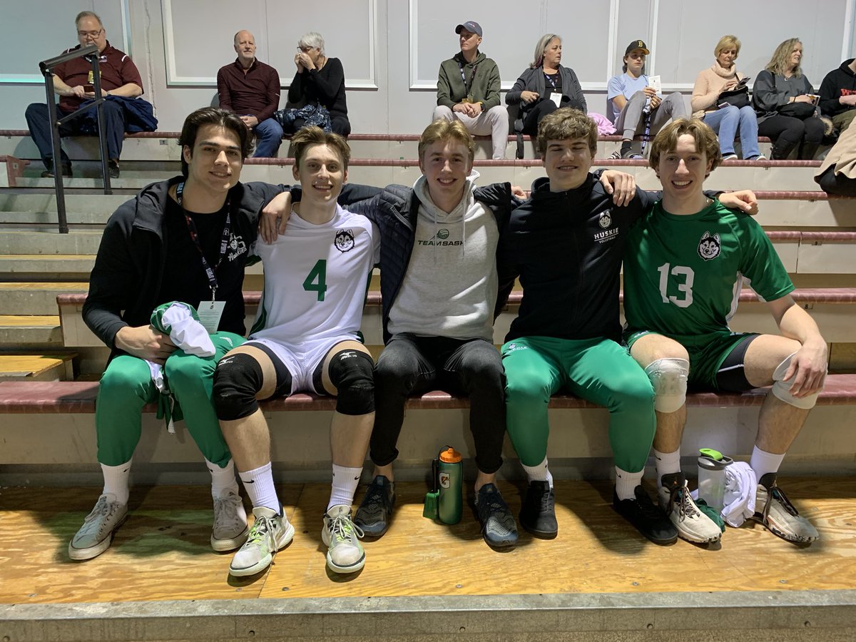 Spotted <a href="/SCCHS_Comp/">SCCHS_Comp</a> alumni Griffin D cheering on his <a href="/SaskVolleyball/">Sask Volleyball</a> teammates <a href="/USPORTS_VBall/">U SPORTS Volleyball</a> Nationals!