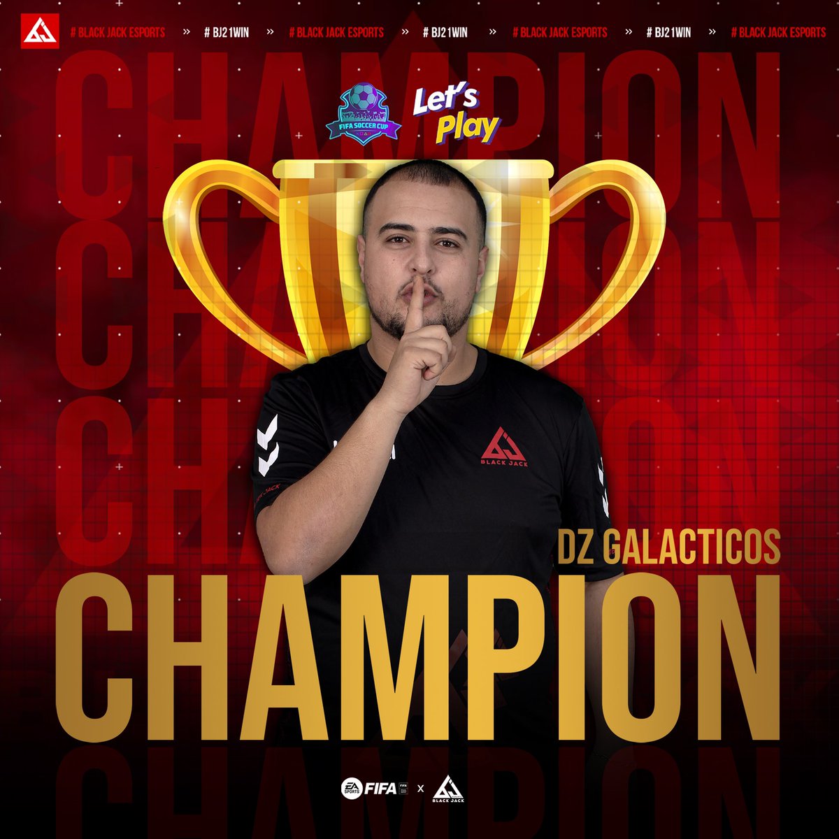 BJ21ESPORTS's tweet photo. WE ARE THE CHAMPION 🇩🇿🏆! 

رسميا أيمن بلعيدان بطل الجزائر و الدورة المقدمة من طرف قناة الهداف و الفوز بجائزة500.000 دج

ألف مبروك لقد حقق لقبه 28 في مسيرته 🌟
نتمنى لك المزيد من الإنجازات في قادم المواعيد! 

@aimenbelaiden 
#BJ21WIN #fifa #champion https://t.co/j5dWqhreqD