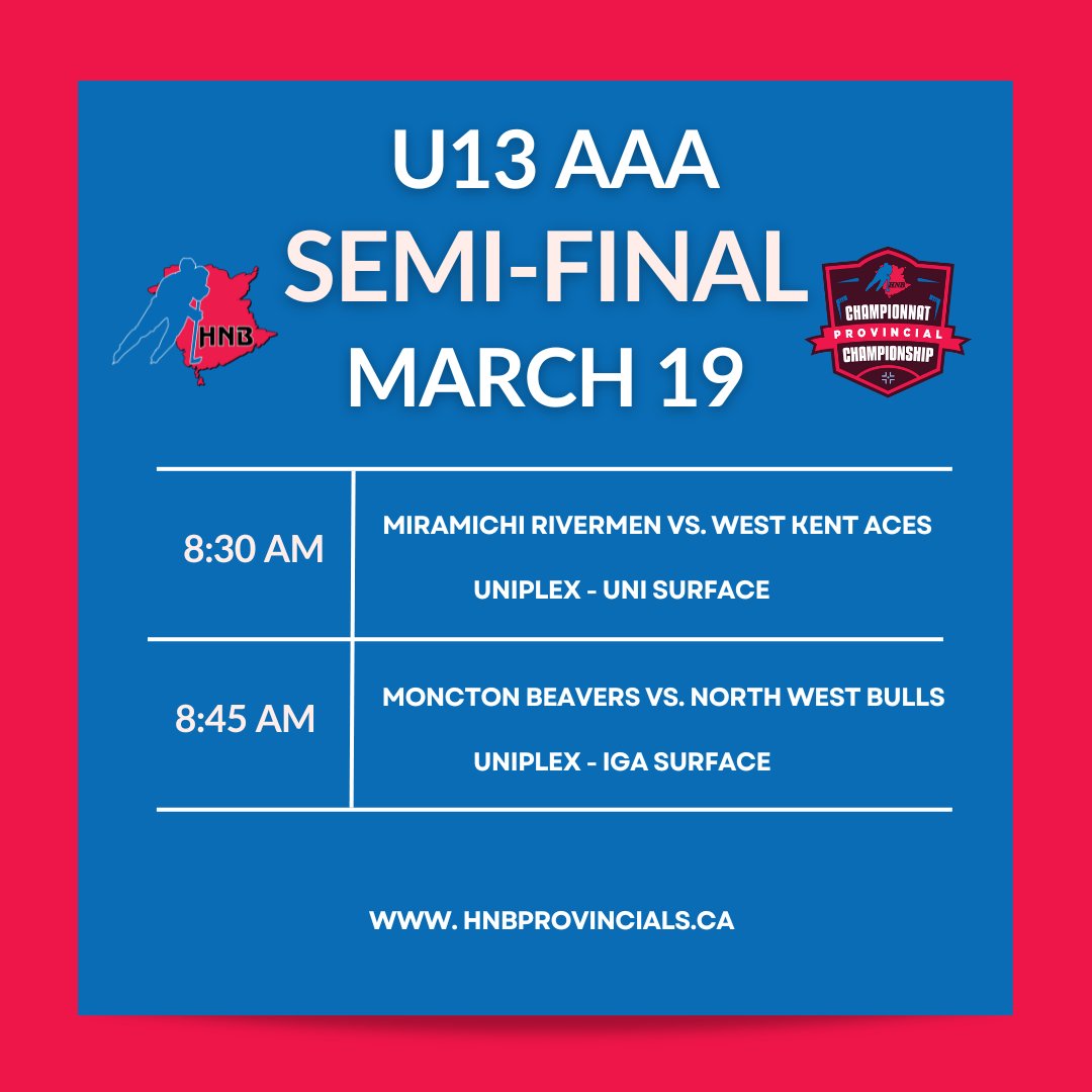 HNBProvincials's tweet photo. U13 AAA Semi-Final is Set for tomorrow morning https://t.co/POndfpqAKC