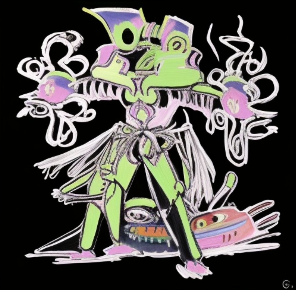 For nostalgia's sake, Ya boy took a look at what cool kinda Formic prompts could be generated from <a href="/J48BAFORMS/">🕯J48BAFORMS🕯</a> latest thang J48BAGEN (j48bagen.org) 
And I must say I'm rather impressed!
 For example here are a few prompts generated of the late great Rammellzee 💯🔥💯