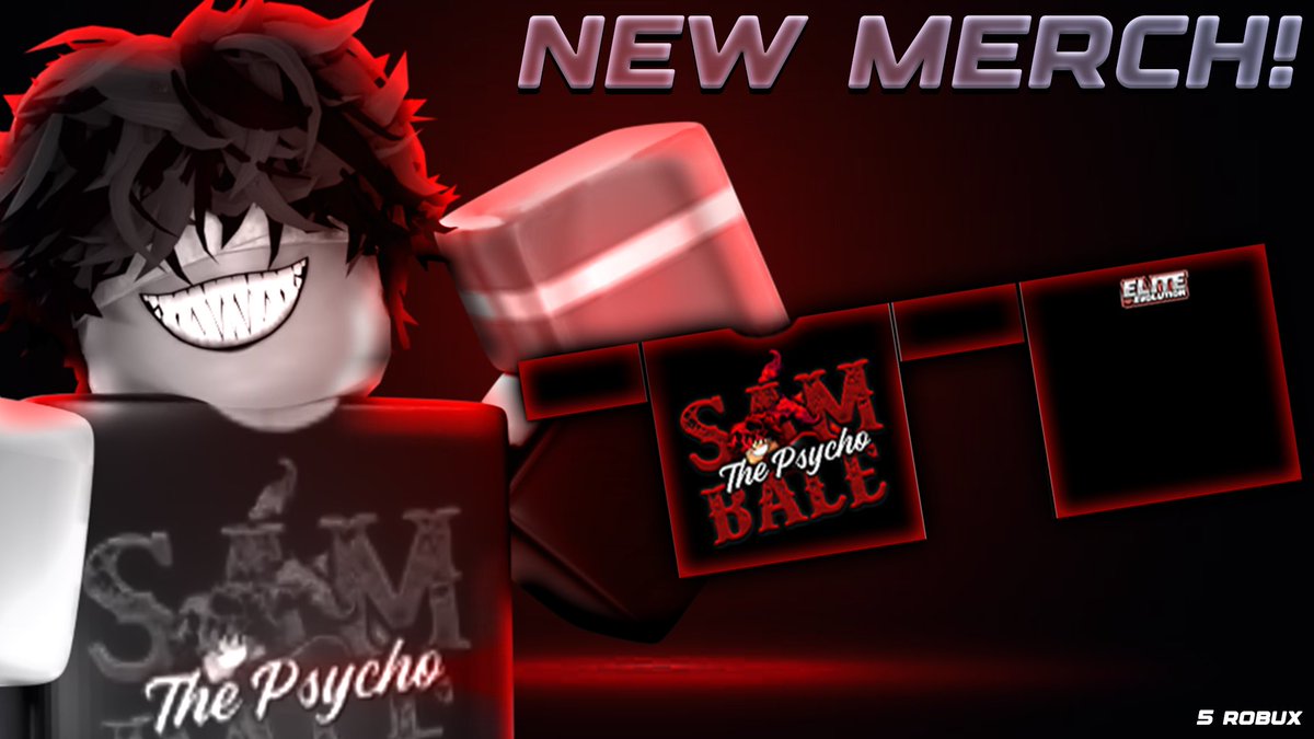 EEWMedia's tweet photo. It's official! The #SamBale👕 is now avaliable on the @Roblox Catalog!
Go buy it now for 5 robux only!
https://t.co/WYeXOyqq7J https://t.co/aWzMH5oK79