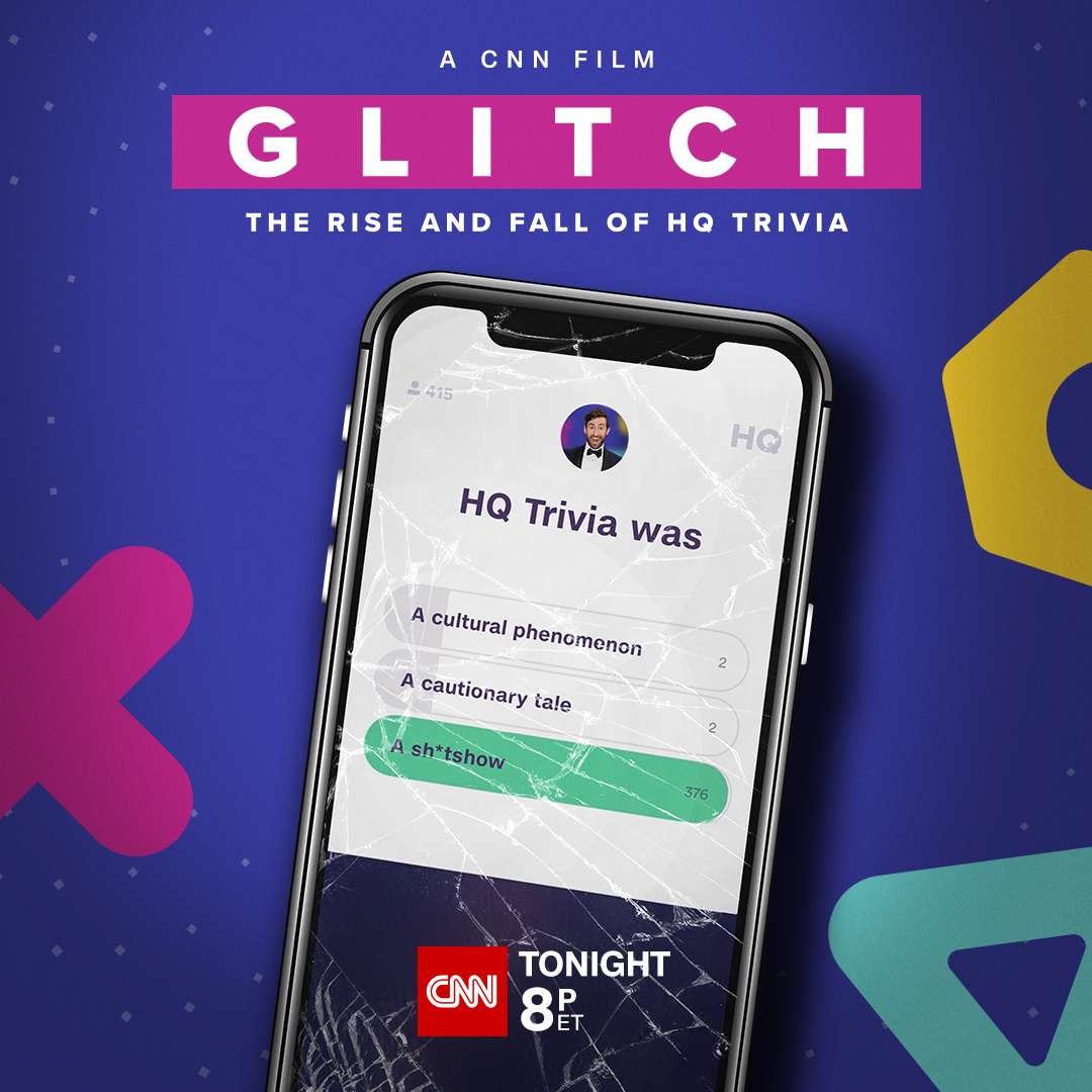 Do you remember #HQTrivia? It was the mobile trivia game phenomenon that quickly became a distant memory and descended into app store oblivion. Discover what happened in the @CNN Film Glitch: The Rise and Fall of HQ Trivia, tonight at 8p ET