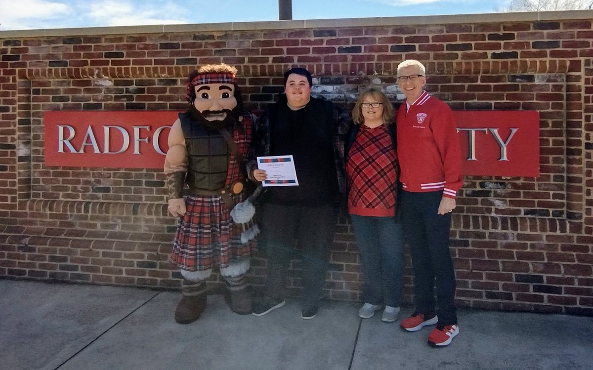 sheilathomp's tweet photo. What a great day at Radford University! I loved visiting my former college and having Ben take a tour. Ben won a scholarship today also! So proud of my son! Go Highlanders!! #readyforradford https://t.co/zXp8m6bhZr