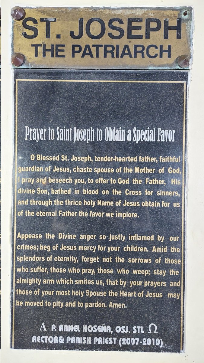 EgayUntalan's tweet photo. Maligayang araw ng iyong kapistahan Mahal na Poong San Jose. St Joseph,  pray for us!  #SanJose #StJoseph #SanJoseBatangas https://t.co/1mxK6wTGzV