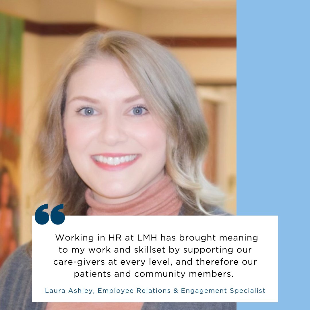 lmhorg's tweet photo. "Transitioning to healthcare has been rewarding and challenging in countless ways, but I never stop being proud of working at my community healthcare system." #HealthcareHRWeek #LMHHealth https://t.co/r5RHQl29Tw