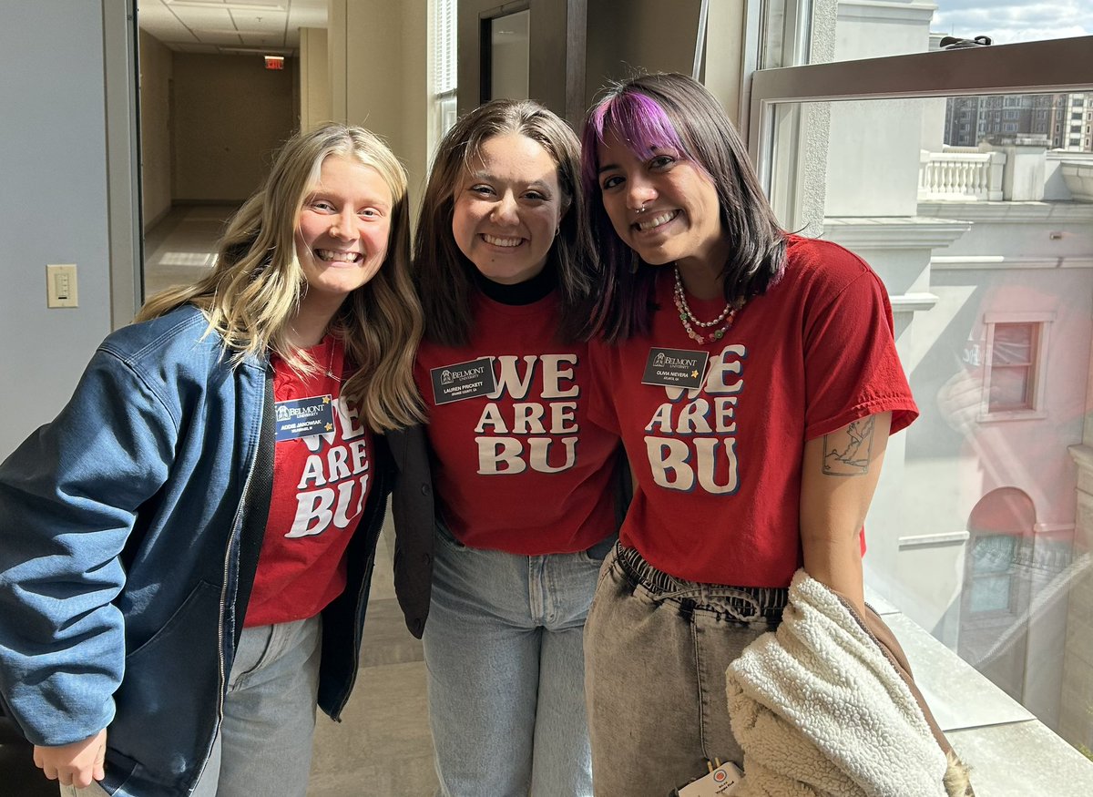 DeanJimMcIntyre's tweet photo. Huge thanks to our Belmont College of Education Bruin Recruiters and Dean’s Student Advisory Council members for representing us so beautifully today!! Our prospective #Bruins got to see and hear what is so special about the Belmont University experience!! #TeachBrilliantly https://t.co/vKhHCP45vK