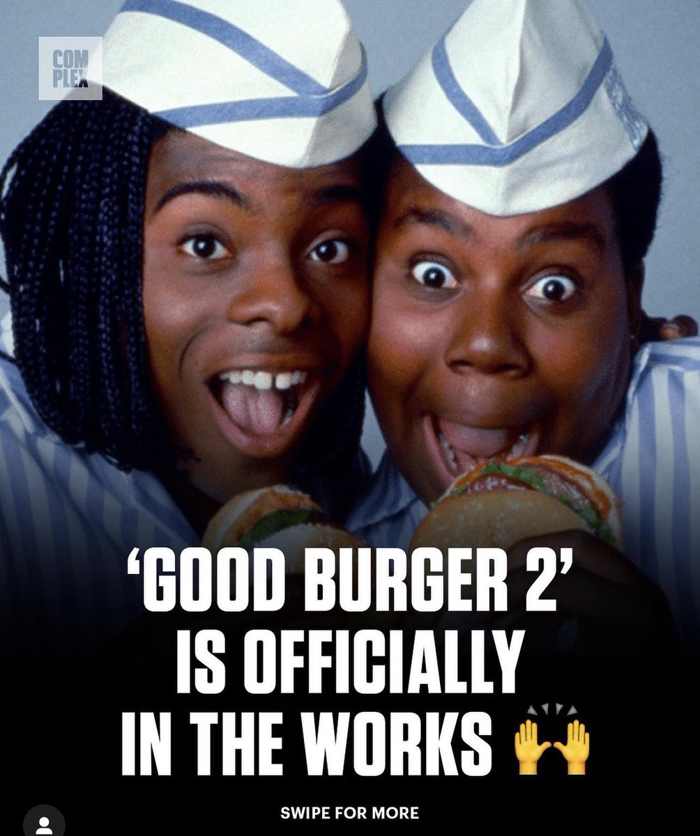 Good thing I still have my uniform… LET’S GOOOO #GoodBurger2!!! (I’m ready to reprise my role as #MondoBurger employee #Griffin in the sequel!!! RETWEET if you agree…)