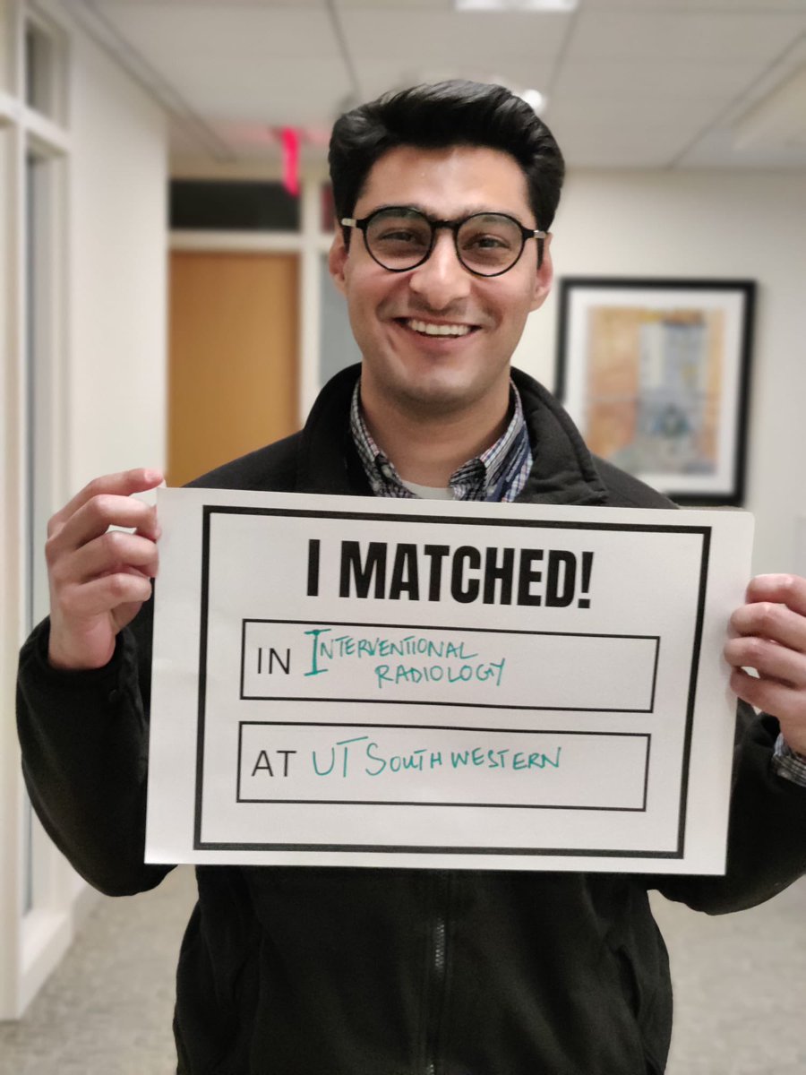 Thrilled to announce that I’ve matched at @UTSW_VIR! Grateful to my family & the amazing mentors, peers & friends @BIDMCRad! Special shout-out to @AmmarSarwarIRad who empowered me to not only dream of this day but achieve it too! Onwards! #Match2023 #irad