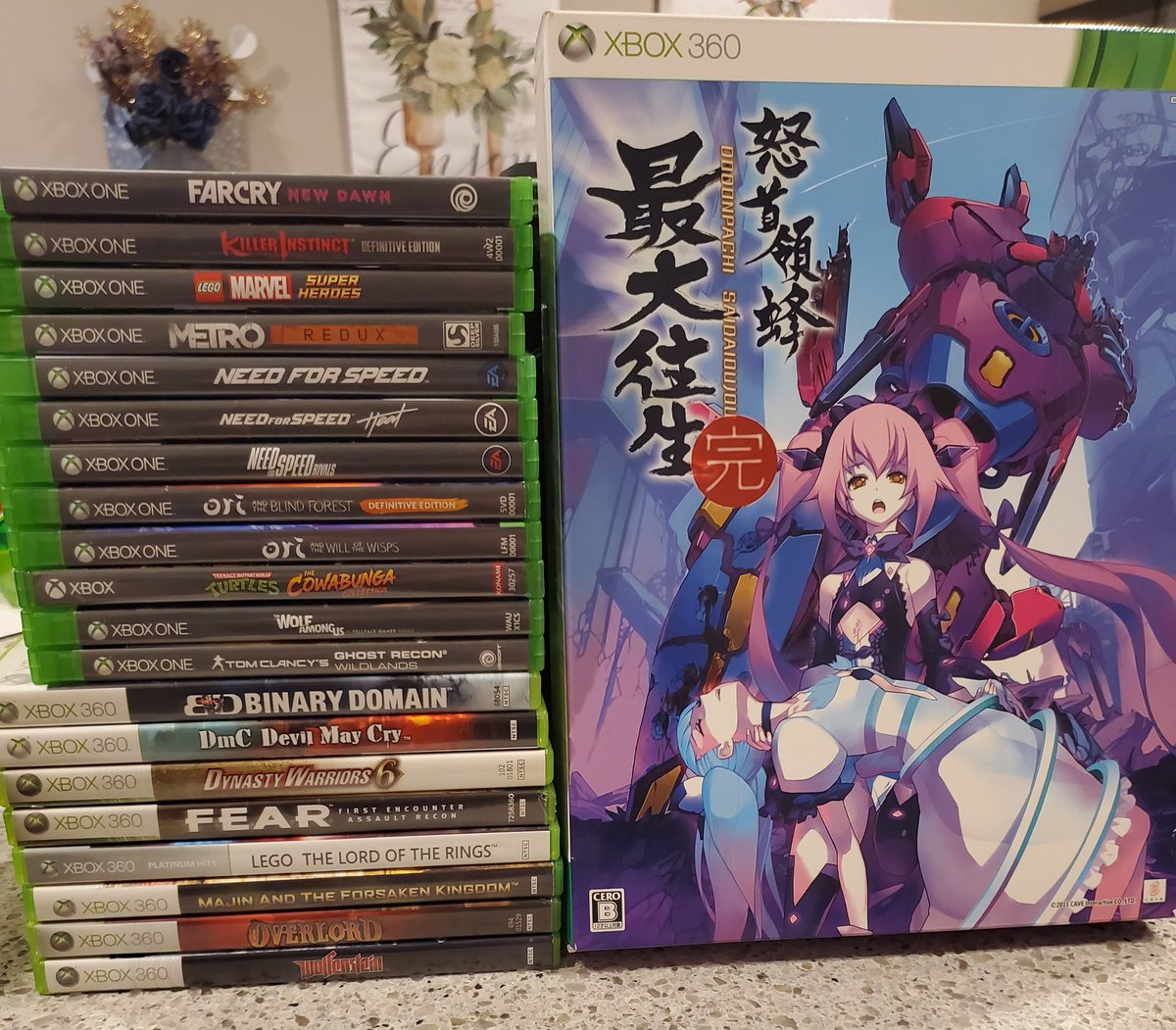 SlayerReigning's tweet photo. I'm not just a purchaser of greeb games as some may think. I also highly prefer physical and have added a slew to the collection today. Rare JP import in the wild also?!

#PhysicalCollector
#AchievementAddict
#MultiGenreGamer https://t.co/V3QvpNlHNI