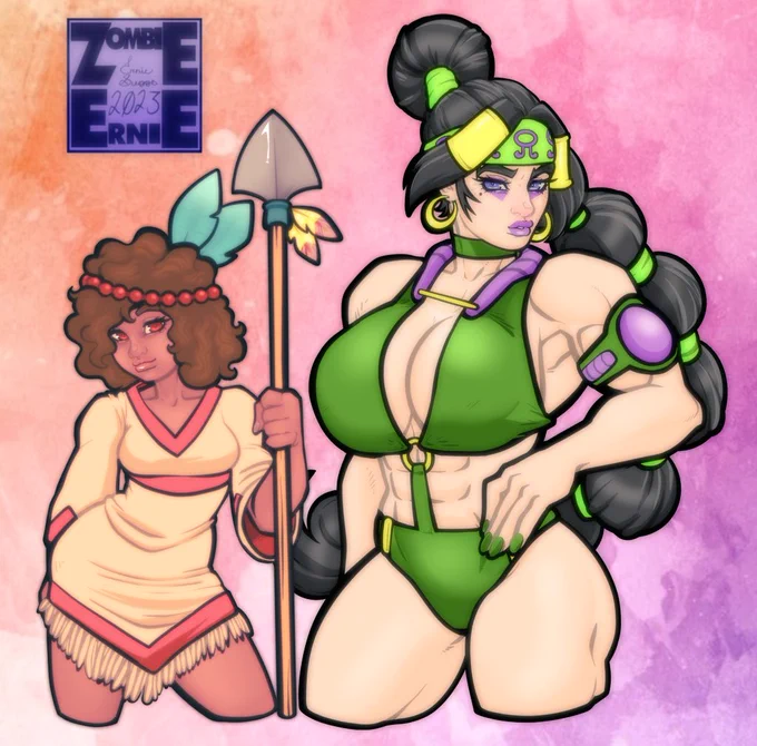 Commission work for  of his characters Rosa and Teiza! Spicy variants tonight if he allows it~ 