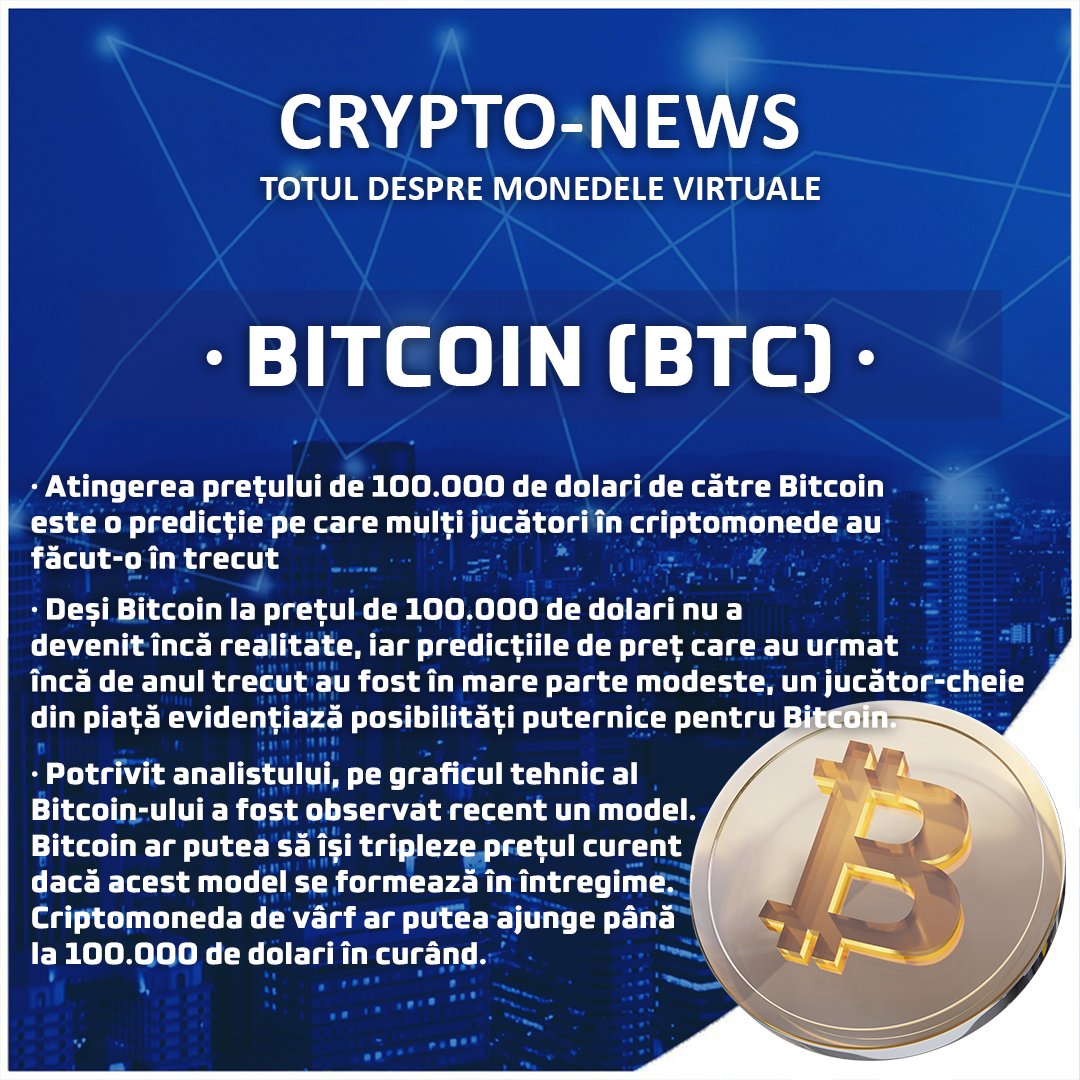 BitMahavi's tweet photo. Deși Bitcoin la prețul de 100.000 de dolari nu a devenit încă realitate, iar predicțiile de preț care au urmat încă de anul trecut au fost în mare parte modeste, un jucător-cheie din piață evidențiază posibilități puternice pentru Bitcoin.

#bitmahavi #bitcoin #bitcoinatm #BTC https://t.co/rVSAdXS7nz
