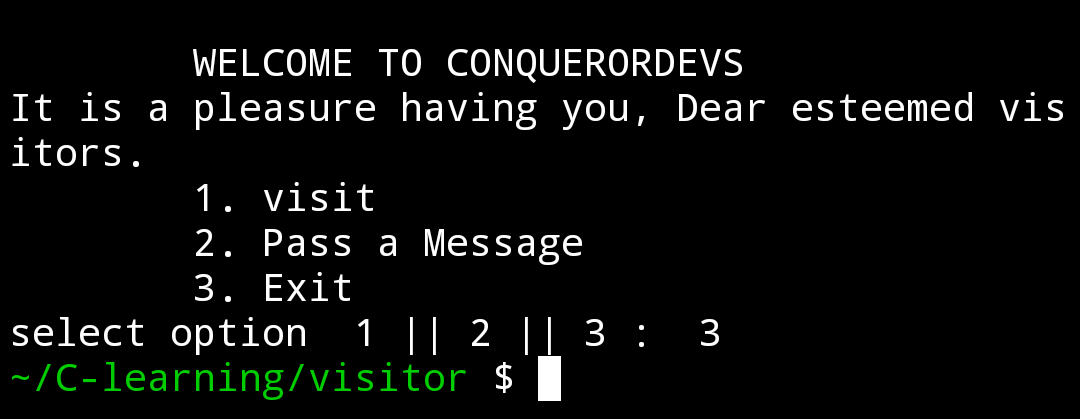 its_1four's tweet photo. Almost 2 months since I started my journey with @alx_africa, and I am putting into practice knowledge learned from tasks. Today, i built a c powered Visitor's register.
#ALX #alxCohort12 #cohort12 #C_programming #DoHardThings https://t.co/H5JKqXf7LC