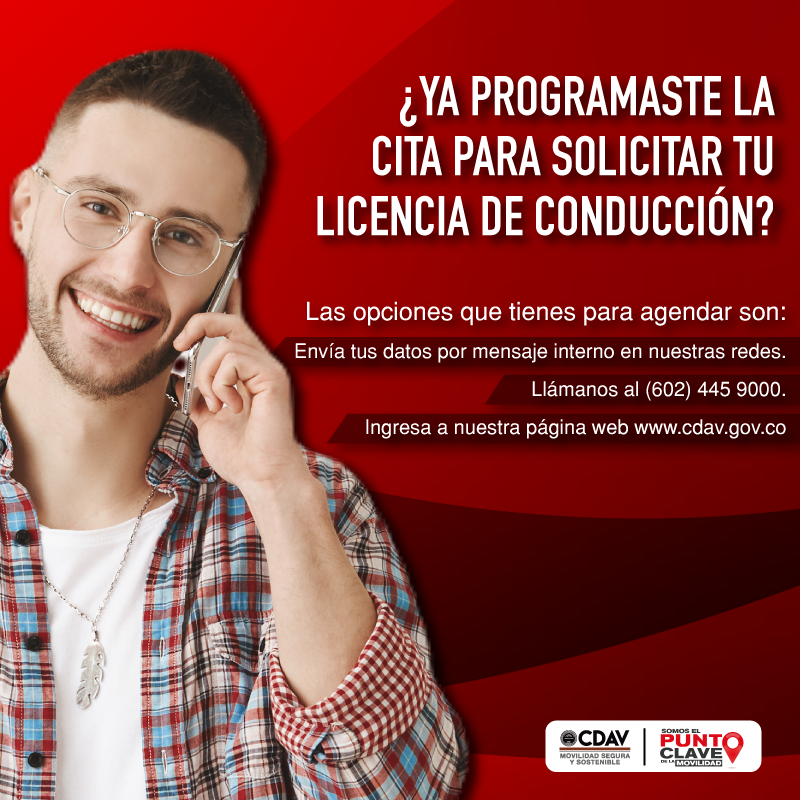 CDAVCali's tweet photo. ¿Buscas donde realizar tu trámite de licencia de conducir de forma segura, ágil y confiable?
📌En el CDAV contamos con personal experto que te guía de forma continua en todo tu proceso, conoce aquí 👇 los medios para programar tu cita.
#CDAV
#licenciadeconducir
#cursodeconducción https://t.co/ubrZv1Hrsq