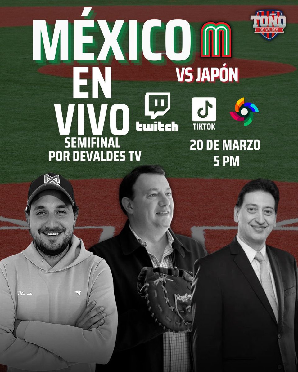 adevaldes's tweet photo. Nos saludamos este lunes  con @edevaldes94 y @EnriqueBurak, en la semifinal del #WorldBaseballClassic !!!! ⚾️

Estén atentos porque tal vez se venga una sorpresa y se puede unir un viejo amigo! 

Aquí les dejo el link para que se puedan suscribir 👉https://t.co/0TVxPXK4XE https://t.co/55YRNBJuTb