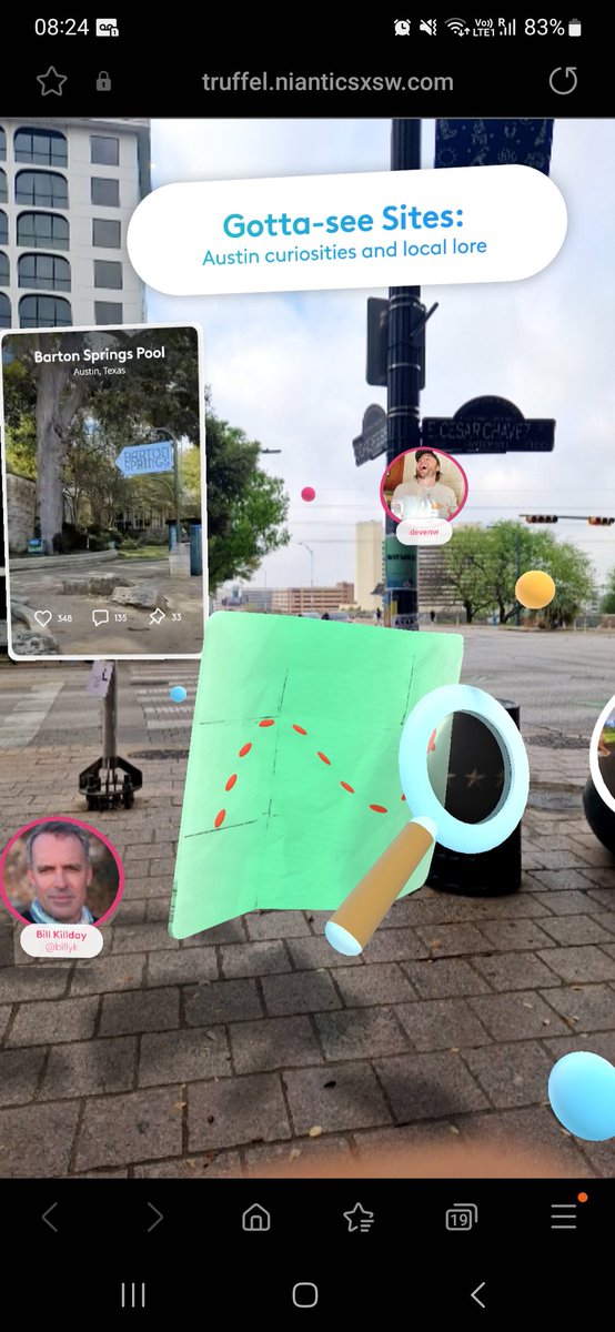 nincoroby's tweet photo. Get see sight or local stores direction thanks to augmented reality with @NianticLabs ... #SXSW2023 #SXSW23ECH #AR
@pierrecappelli @jblefevre60
@kalydeoo @tewoz @Xbond49 @Guillaume_Rio @hebiflux https://t.co/xKIEA4Wm9H