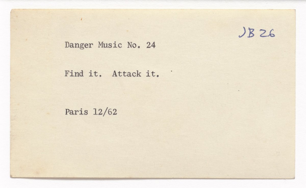 moma_drawings's tweet photo. Dick Higgins, Danger Music No. 24, 1962 #dickhiggins #museumofmodernart https://t.co/YANzK8isnM https://t.co/0XuRoAklox