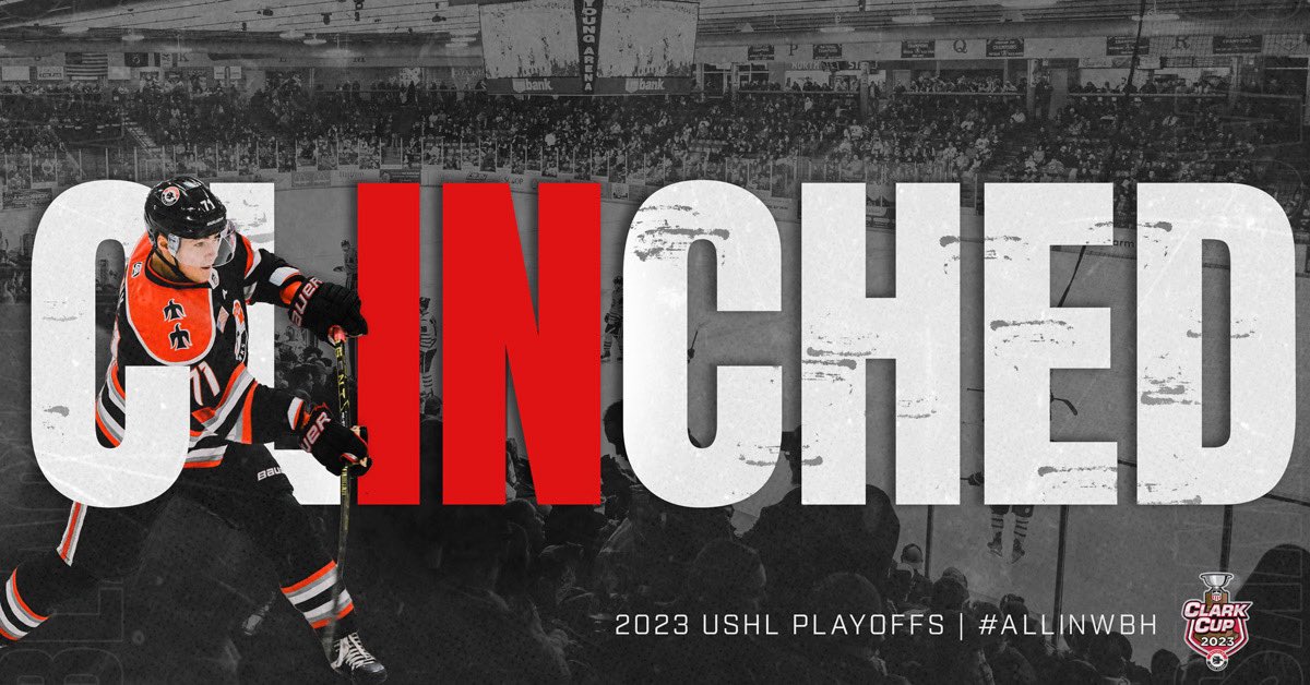 Who’s ready to #RockPartyTown⚡️

With a 7-1 win over the Fargo Force, the Black Hawks have officially clinched a spot in the 2023 USHL Clark Cup Playoffs 😤

#ALLIN🩸