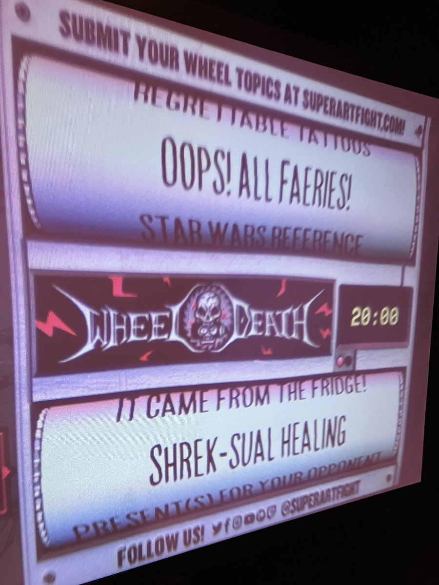 SuperArtFight's tweet photo. THE WHEEL IS READY! #SAF200 #Ottobar #WheelOfDeath #ShowTime #Art #Improv https://t.co/UmgX0PPSa9