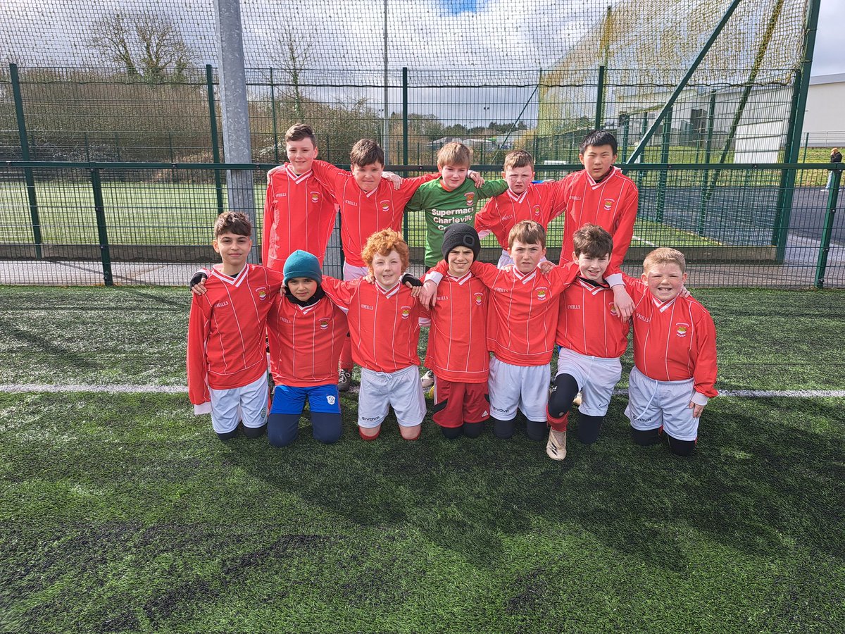 Charleville AFC u11 boys blue team pictured before their very exciting match v Murroe today. Well done on a great game boys